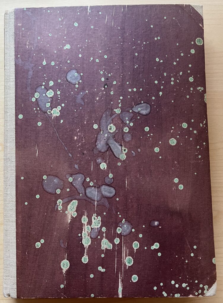 Cover of "Norske Exlibris" catalogue from 1974. This one with water stains
